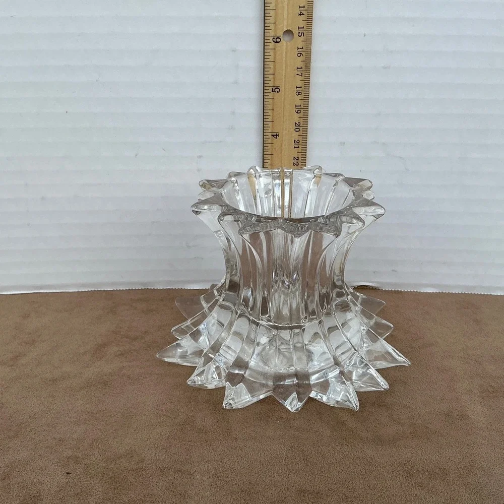 Vintage Cut Crystal Glass Décor BundleVase & Candle Holders Set, Elegant Display